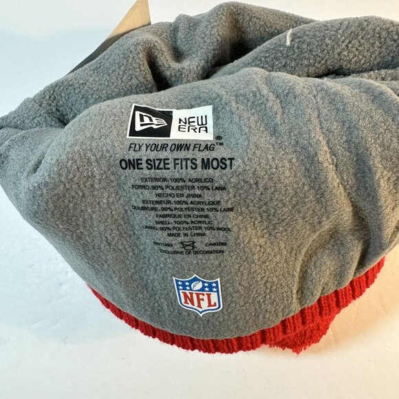 San Francisco 49er’s New Era Winter Knit Hat Beanie Fleece Lined One Size NWT. - Picture 9 of 9
